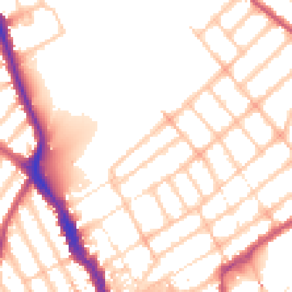 Daytime road noise heatmap for IG1 4SA