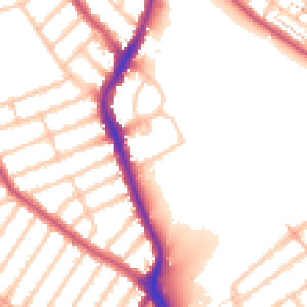 Daytime road noise heatmap for IG1 4XF