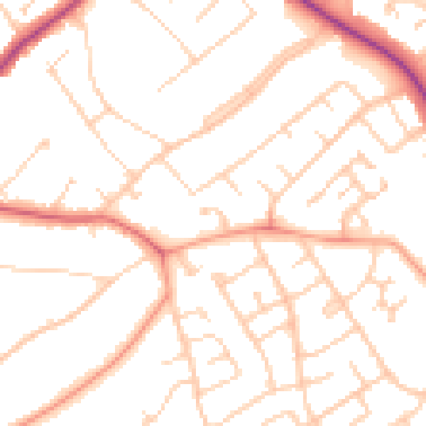 Daytime road noise heatmap for IG10 1BF