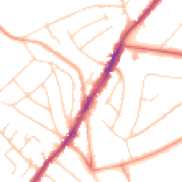 Daytime road noise heatmap for IG10 1DF