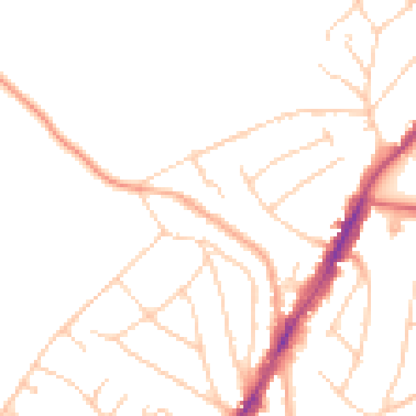 Daytime road noise heatmap for IG10 1EF