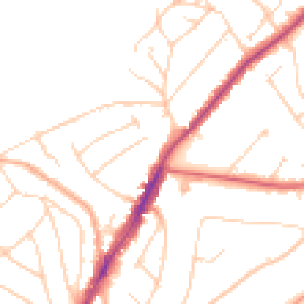Daytime road noise heatmap for IG10 1FA