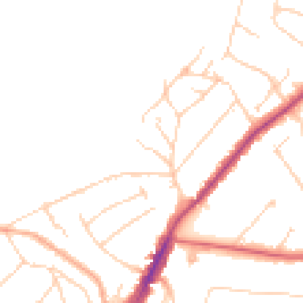 Daytime road noise heatmap for IG10 1JG