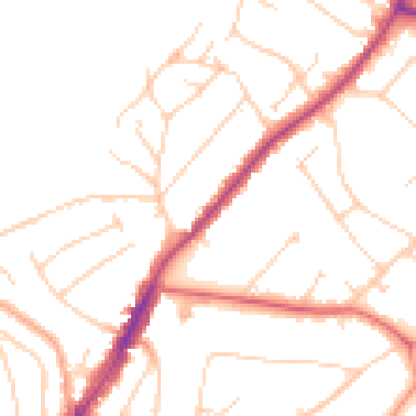 Daytime road noise heatmap for IG10 1LA