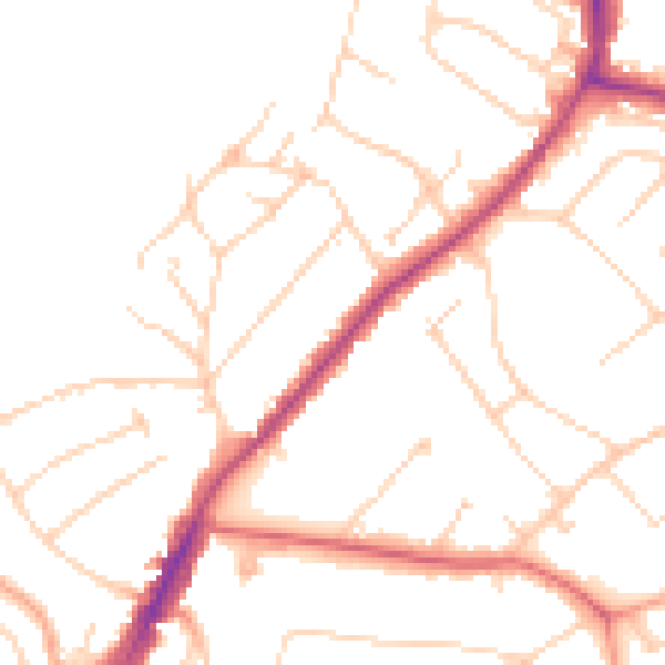 Daytime road noise heatmap for IG10 1LB