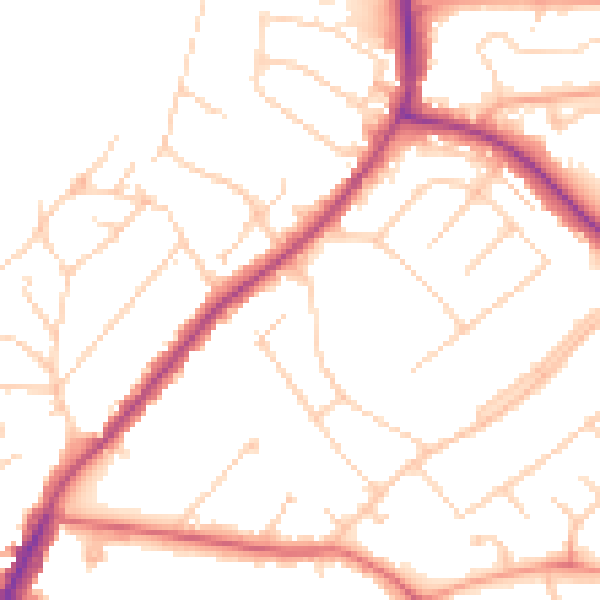 Daytime road noise heatmap for IG10 1PE