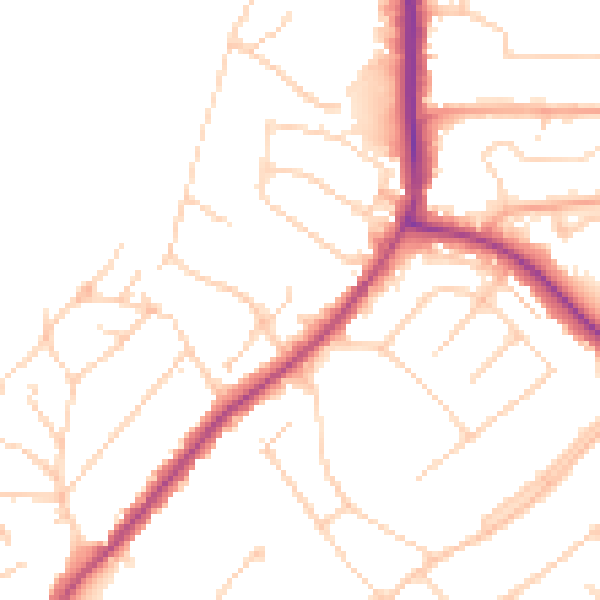Daytime road noise heatmap for IG10 1SL