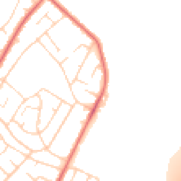 Daytime road noise heatmap for IG10 2EL