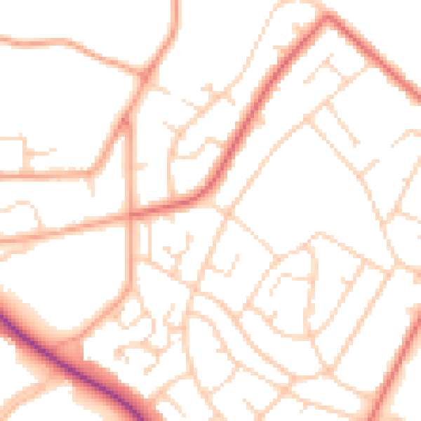 Daytime road noise heatmap for IG10 2HW