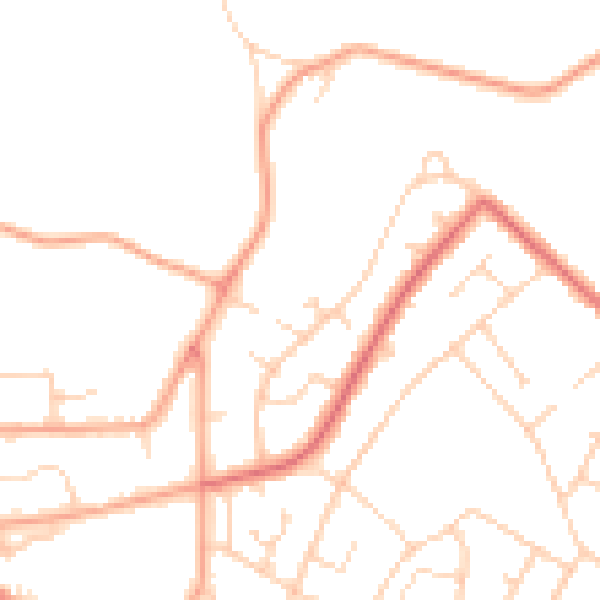 Daytime road noise heatmap for IG10 2JW