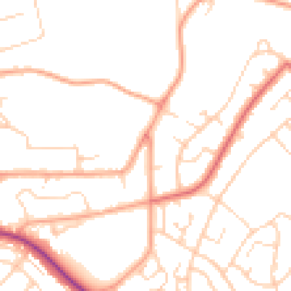 Daytime road noise heatmap for IG10 2NR