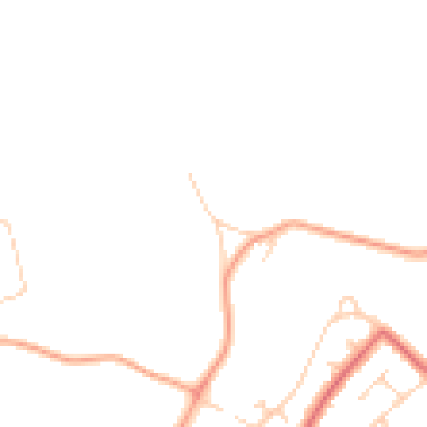Daytime road noise heatmap for IG10 2NZ