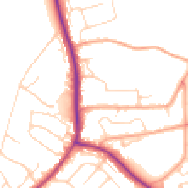 Daytime road noise heatmap for IG10 2QH
