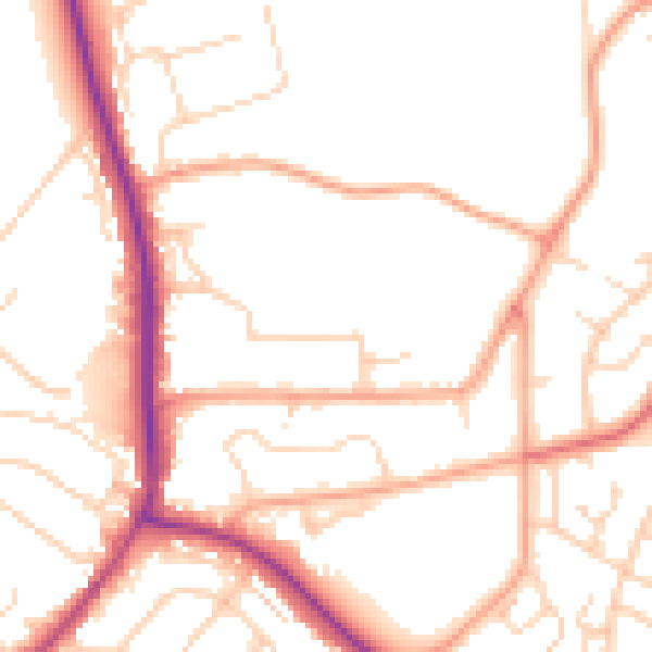 Daytime road noise heatmap for IG10 2QR