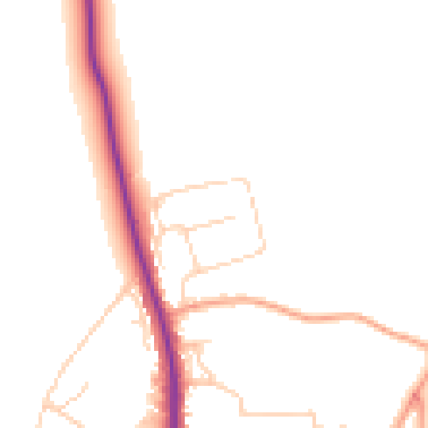 Daytime road noise heatmap for IG10 2SG