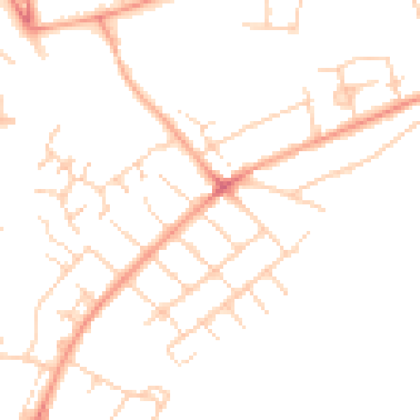 Daytime road noise heatmap for IG10 3AA