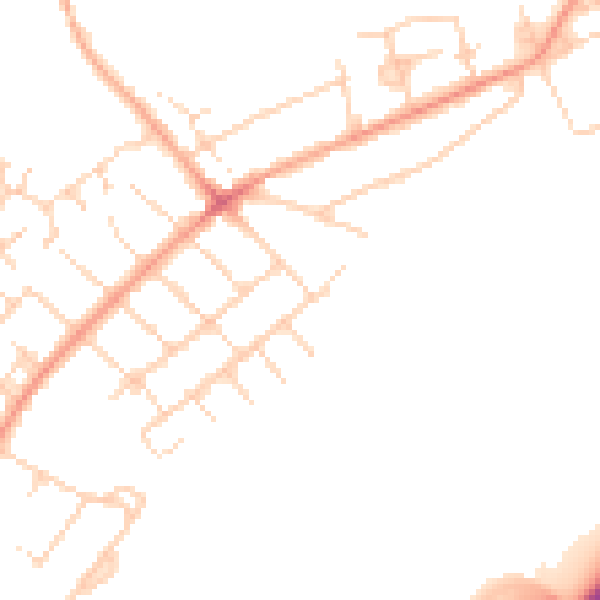 Daytime road noise heatmap for IG10 3BT