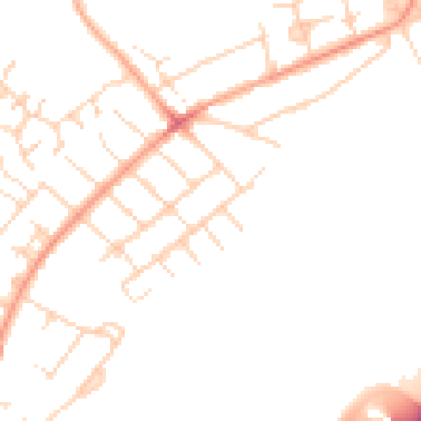 Daytime road noise heatmap for IG10 3BZ