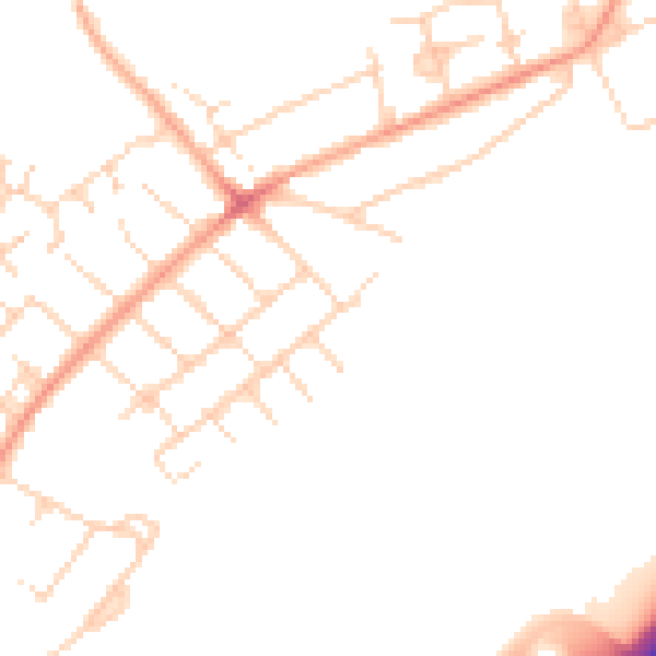 Daytime road noise heatmap for IG10 3DA