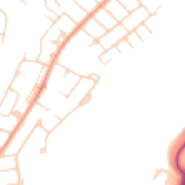 Daytime road noise heatmap for IG10 3DJ