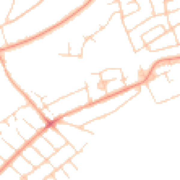 Daytime road noise heatmap for IG10 3EQ