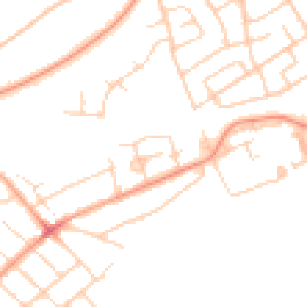 Daytime road noise heatmap for IG10 3ET