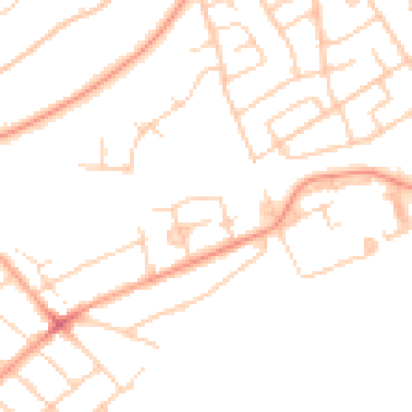 Daytime road noise heatmap for IG10 3EY