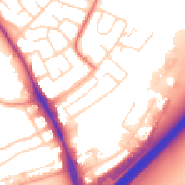 Daytime road noise heatmap for IG10 3FR