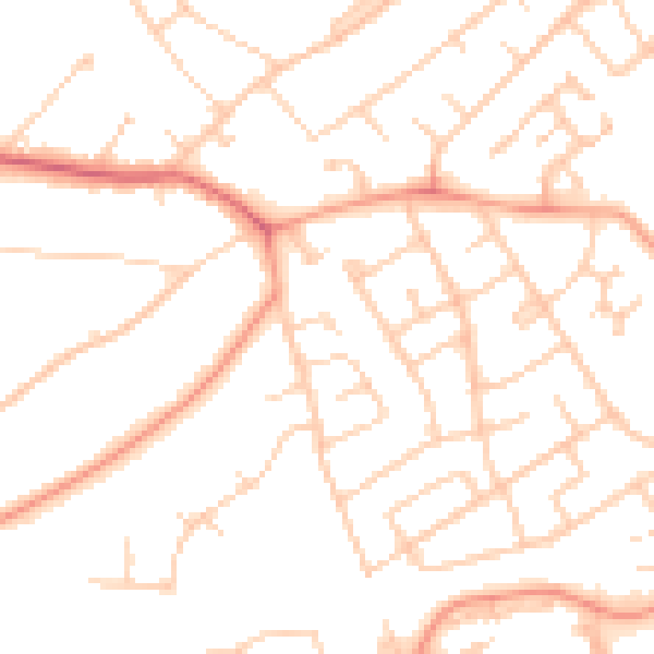 Daytime road noise heatmap for IG10 3HL