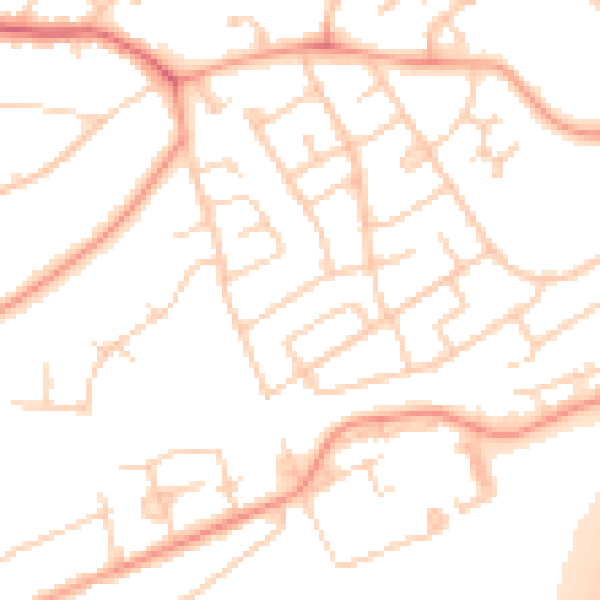 Daytime road noise heatmap for IG10 3JN
