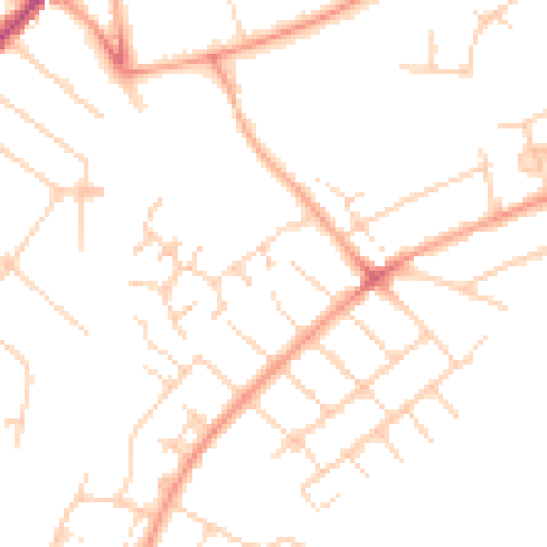 Daytime road noise heatmap for IG10 3NJ