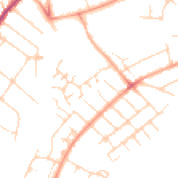 Daytime road noise heatmap for IG10 3NL
