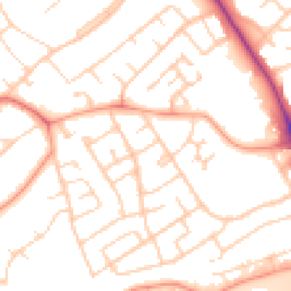 Daytime road noise heatmap for IG10 3PJ