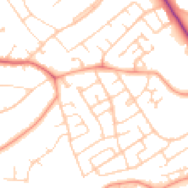 Daytime road noise heatmap for IG10 3PN