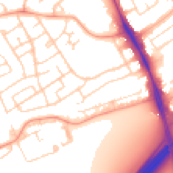 Daytime road noise heatmap for IG10 3QA