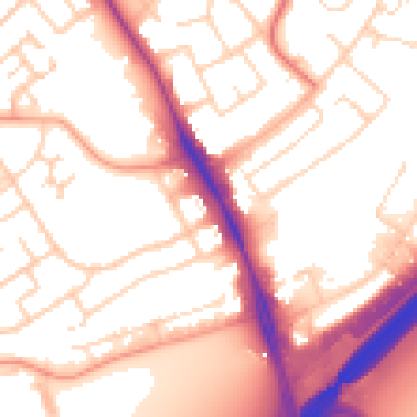 Daytime road noise heatmap for IG10 3RW