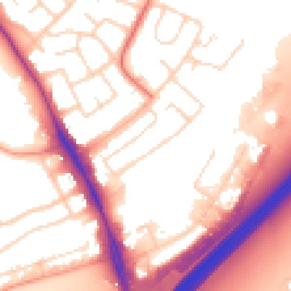 Daytime road noise heatmap for IG10 3TA