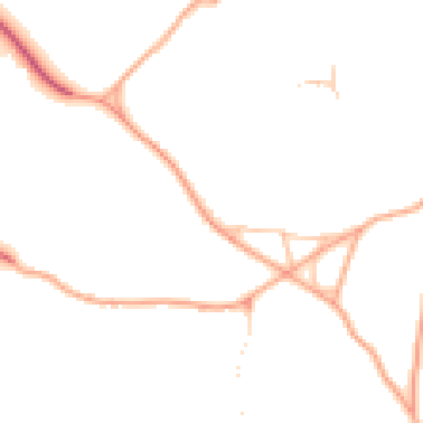 Daytime road noise heatmap for IG10 4AB