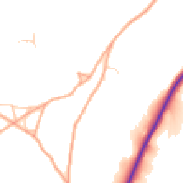 Daytime road noise heatmap for IG10 4AE