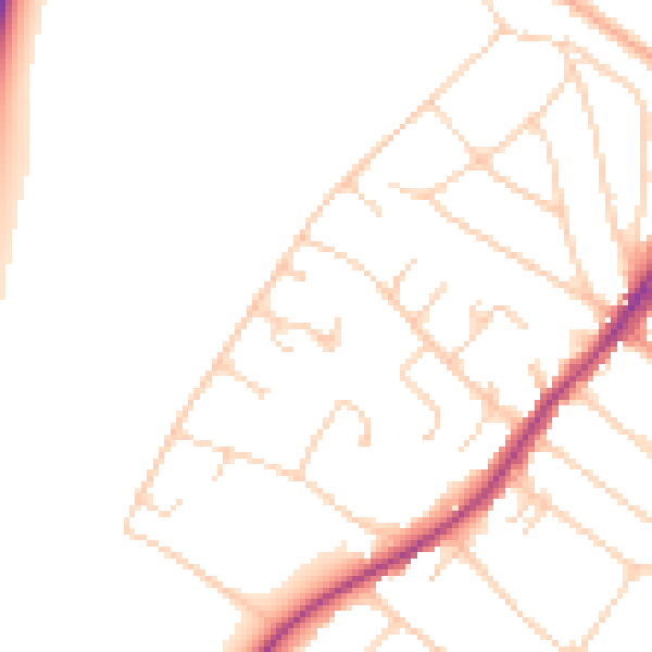 Daytime road noise heatmap for IG10 4EE
