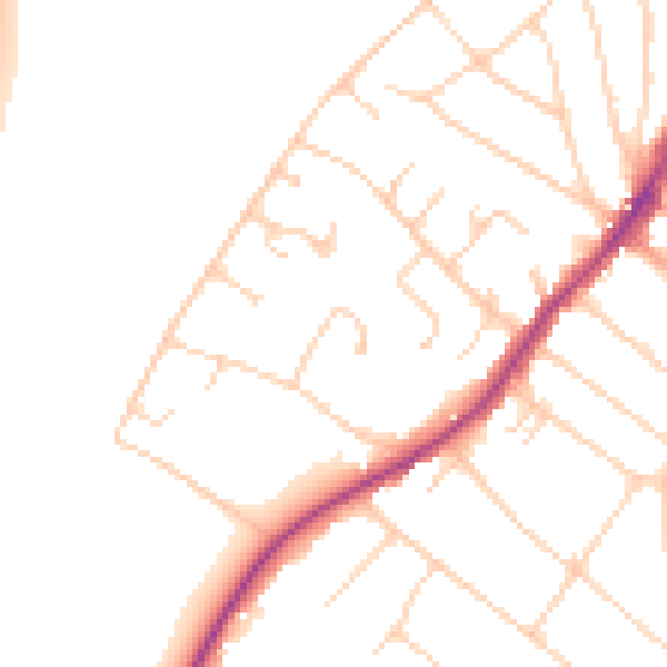 Daytime road noise heatmap for IG10 4RB