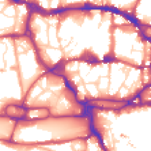Daytime road noise heatmap for IP1 1AN