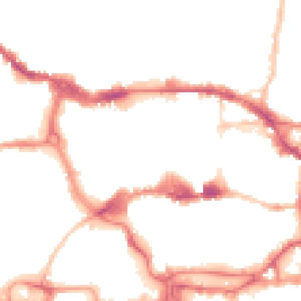 Night-time road noise heatmap for IP1 1AS
