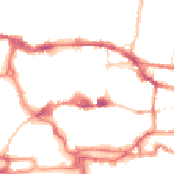 Night-time road noise heatmap for IP1 1BP