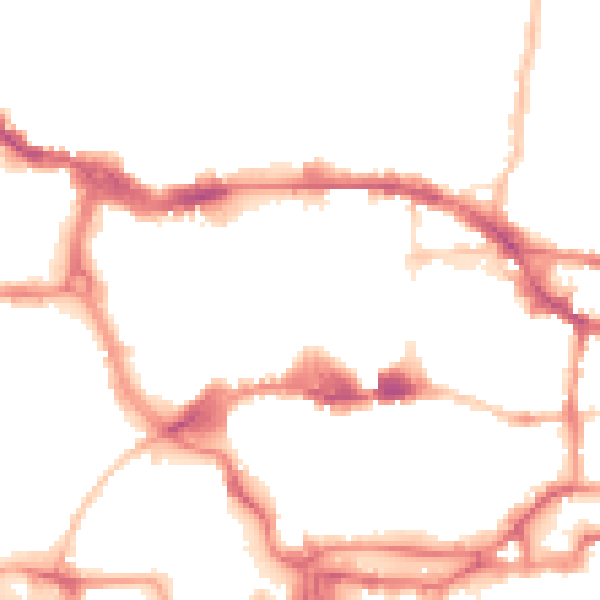 Night-time road noise heatmap for IP1 1BX