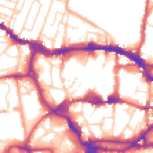 Daytime road noise heatmap for IP1 1DB