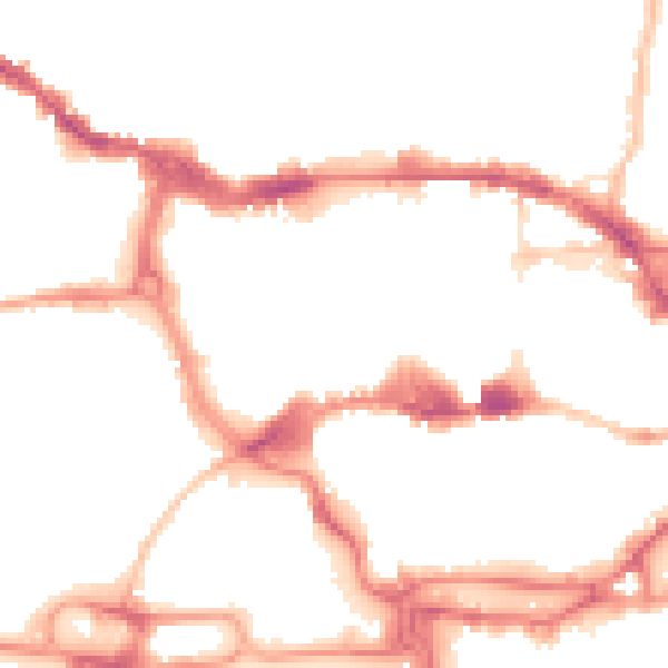 Night-time road noise heatmap for IP1 1EW