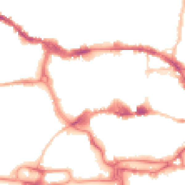 Night-time road noise heatmap for IP1 1EY