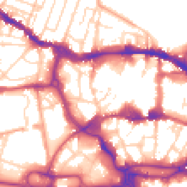 Daytime road noise heatmap for IP1 1HZ
