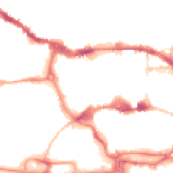 Night-time road noise heatmap for IP1 1HZ